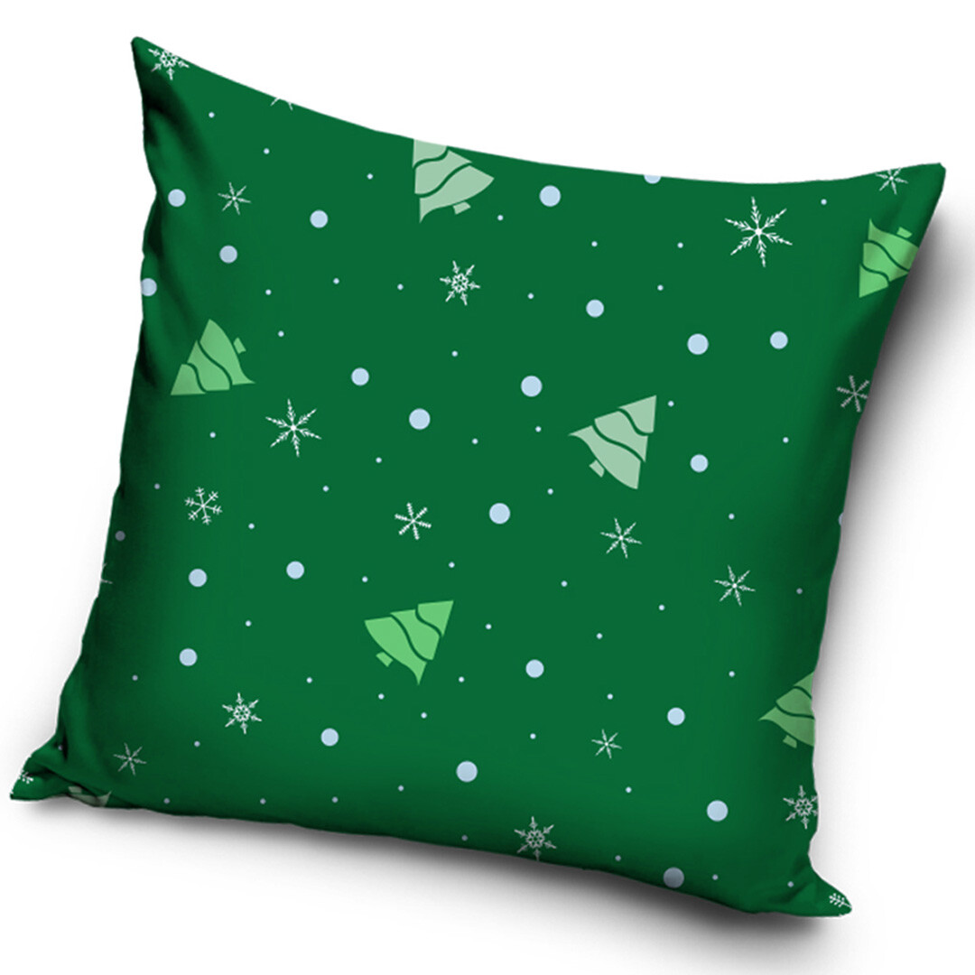 TipTrade Vánoční povlak na polštářek 40x40 cm - Zelené Vánoce