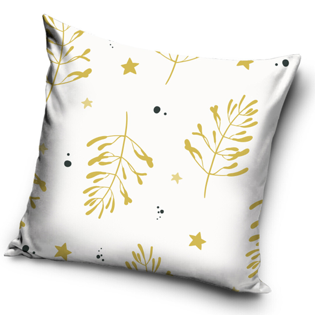 TipTrade Vánoční povlak na polštářek 40x40 cm - Bílé kouzlo jmelí