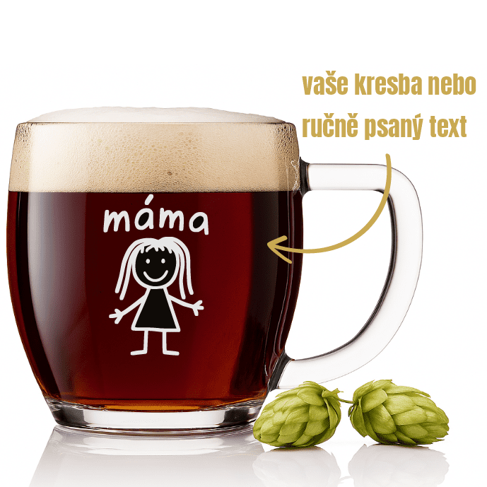 Dekorant Pivní třetinka s ručně psaným textem nebo obrázkem VIENNA 300 ml 1KS