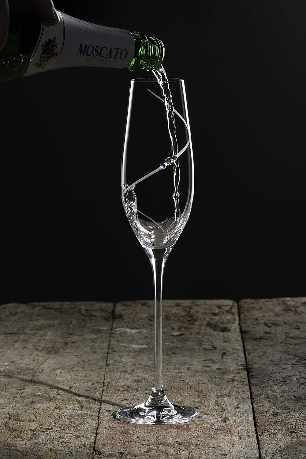 Dekorant Sklenice na šampaňské Silhouette City s vypískovaným souhvězdím a jménem 210 ml 1KS