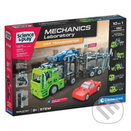 Science&Play Mechanická laboratoř Přepravník automobilů 10v1 - Clementoni