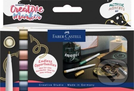 Popisovače Gofa Creative set Metallic Moments - Faber-Castell