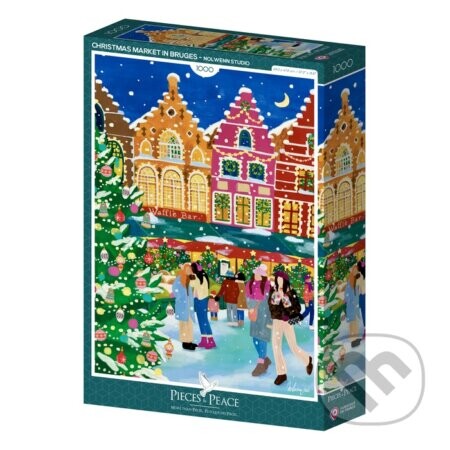 Puzzle Vianočný trh v Bruggách - Pieces & Peace