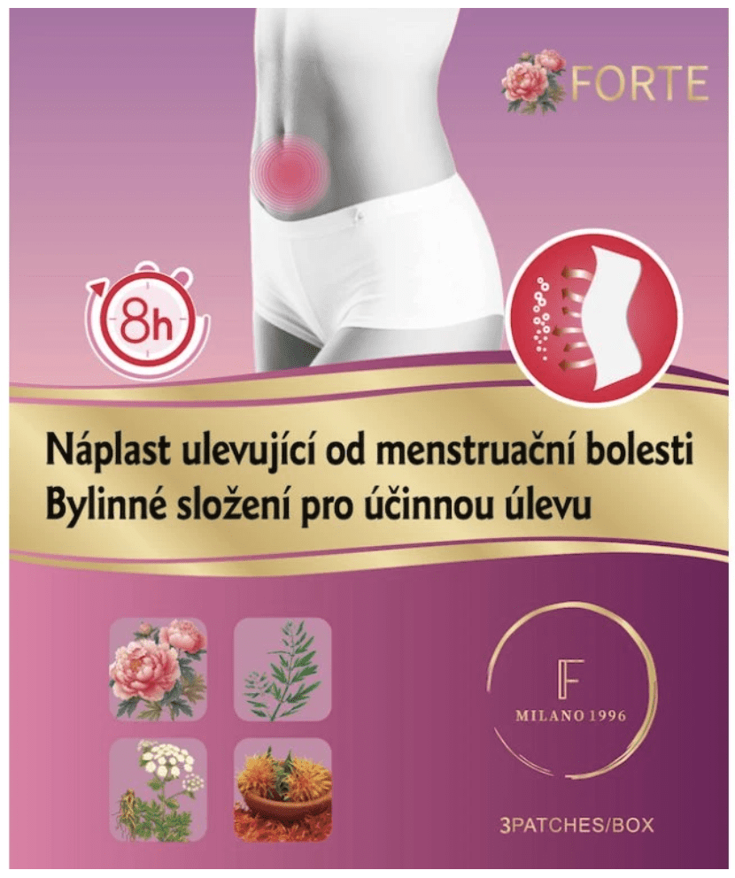 FORTE Náplast ulevující od menstruační bolesti - 3 ks