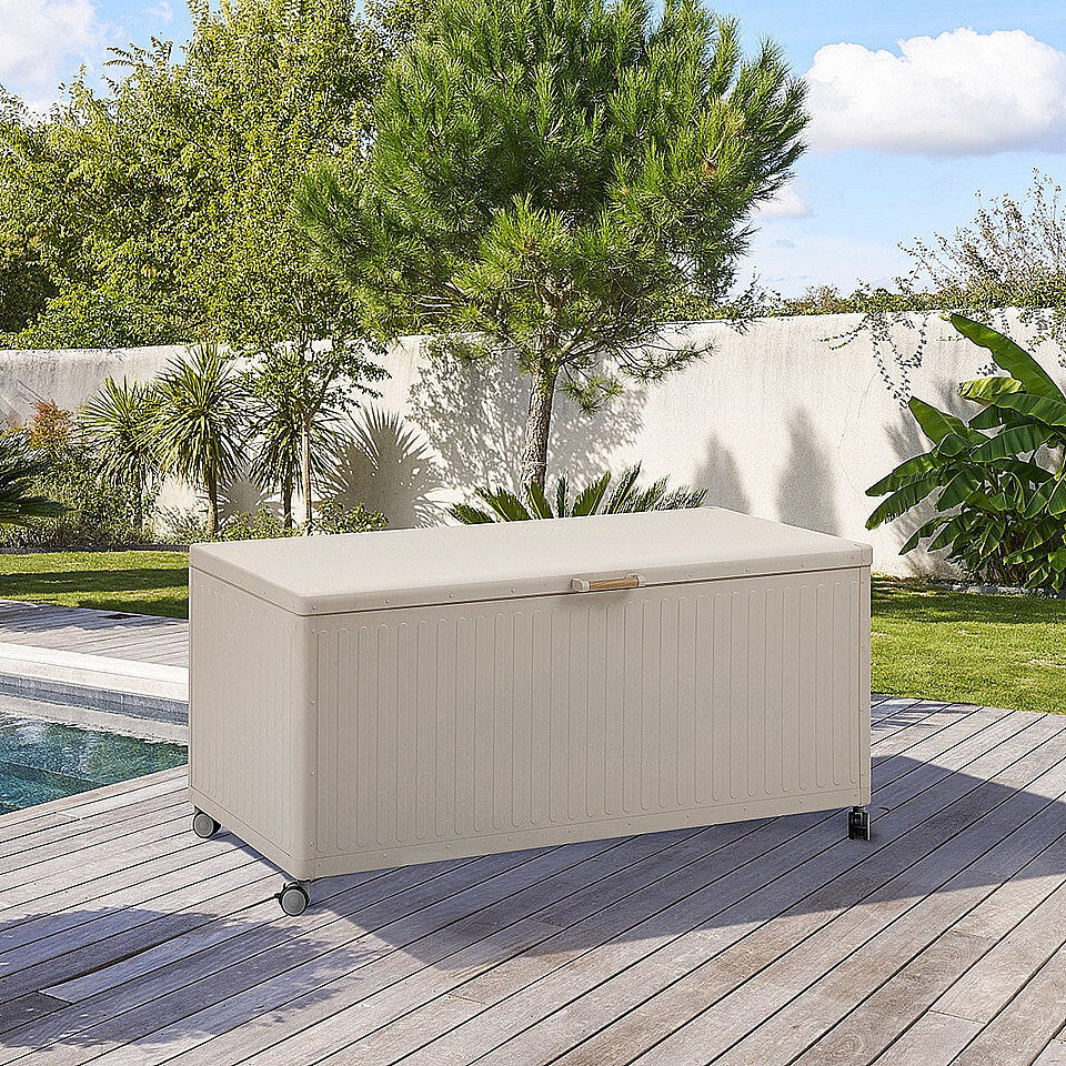 DEOKORK Venkovní úložný box 182 x 89 x 78 cm (ivory)