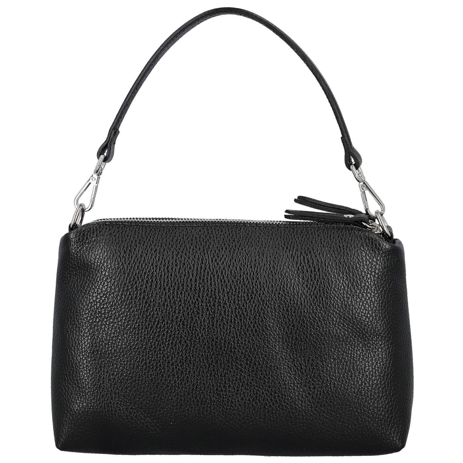 Dámská kožená kabelka na rameno černá - Delami Vera Pelle Sussan černá