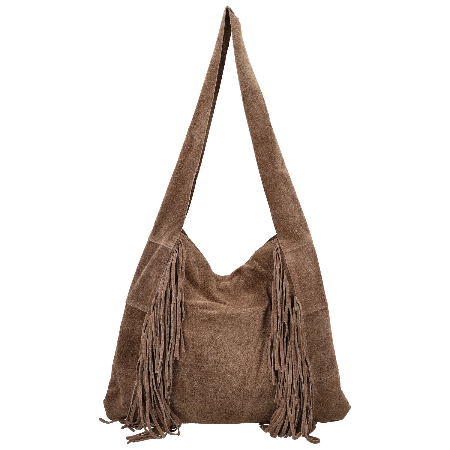 Dámská kožená kabelka přes rameno taupe - Delami Vera Pelle Katina taupe