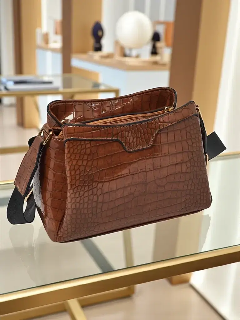 Resti Patent Leather Small Women's Eco-Leather Bag Midnight Fern