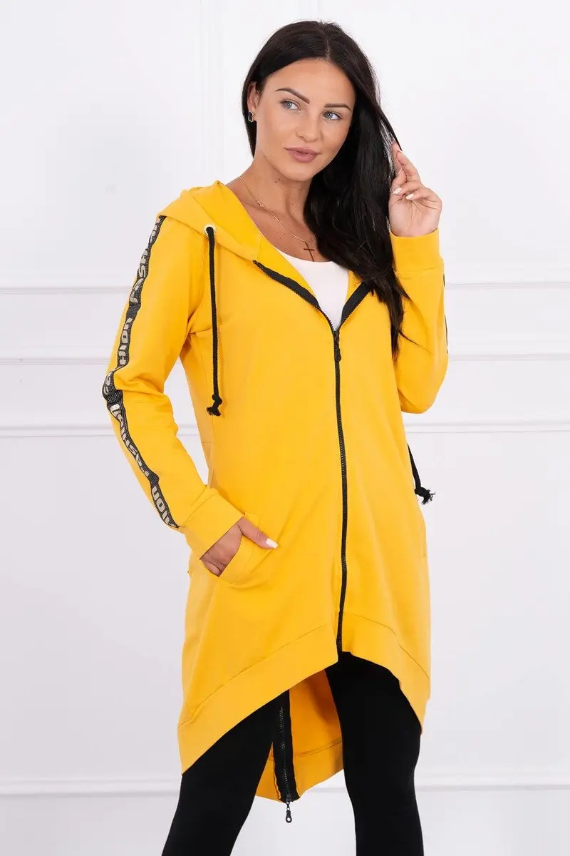 Kesi Mikina se zipem na zadní straně hořčice