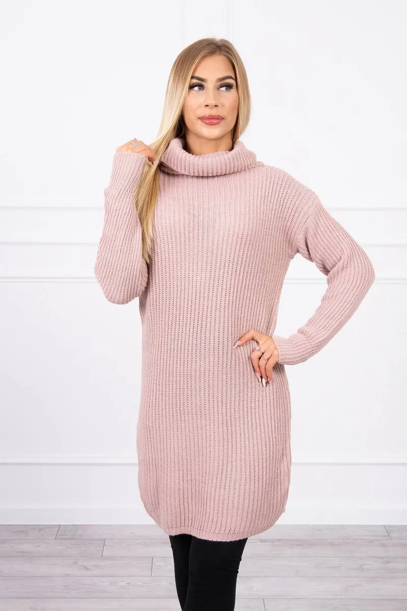 Kesi Rolákový svetr pudrově růžový