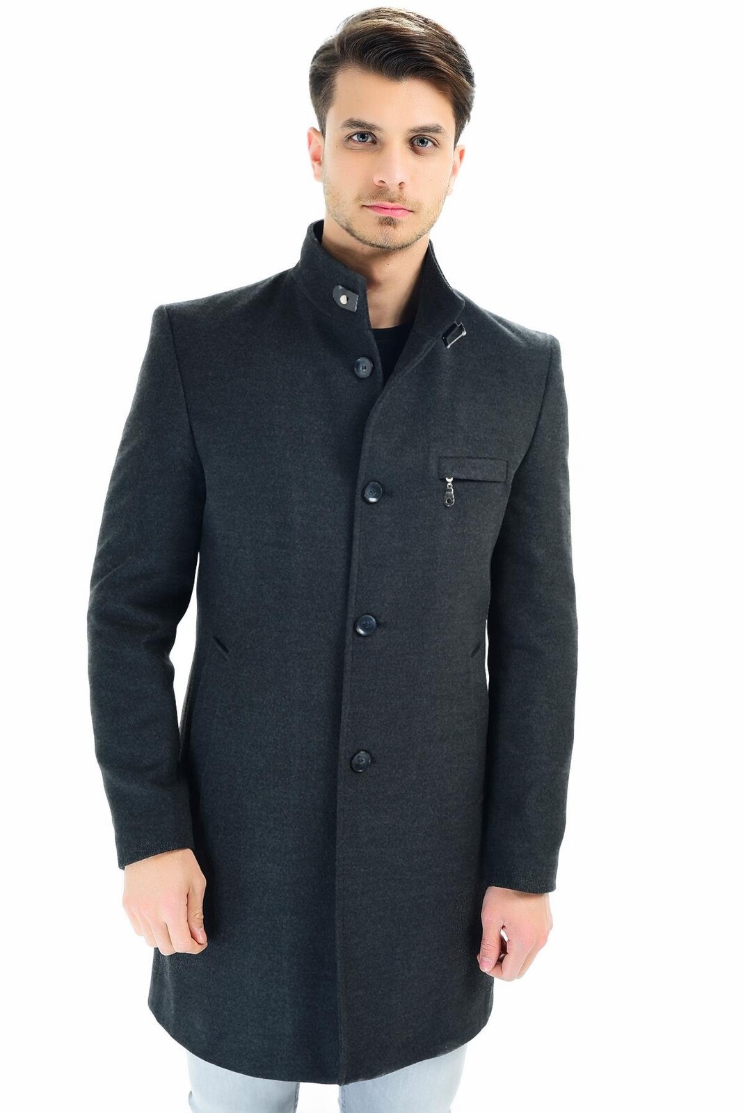 PLT8367 DEWBERRY MEN'S COAT-SMOKED