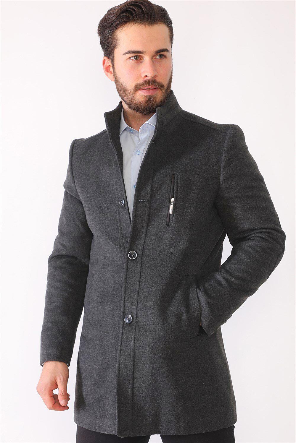 PLT8386 DEWBERRY MEN'S COAT-SMOKED