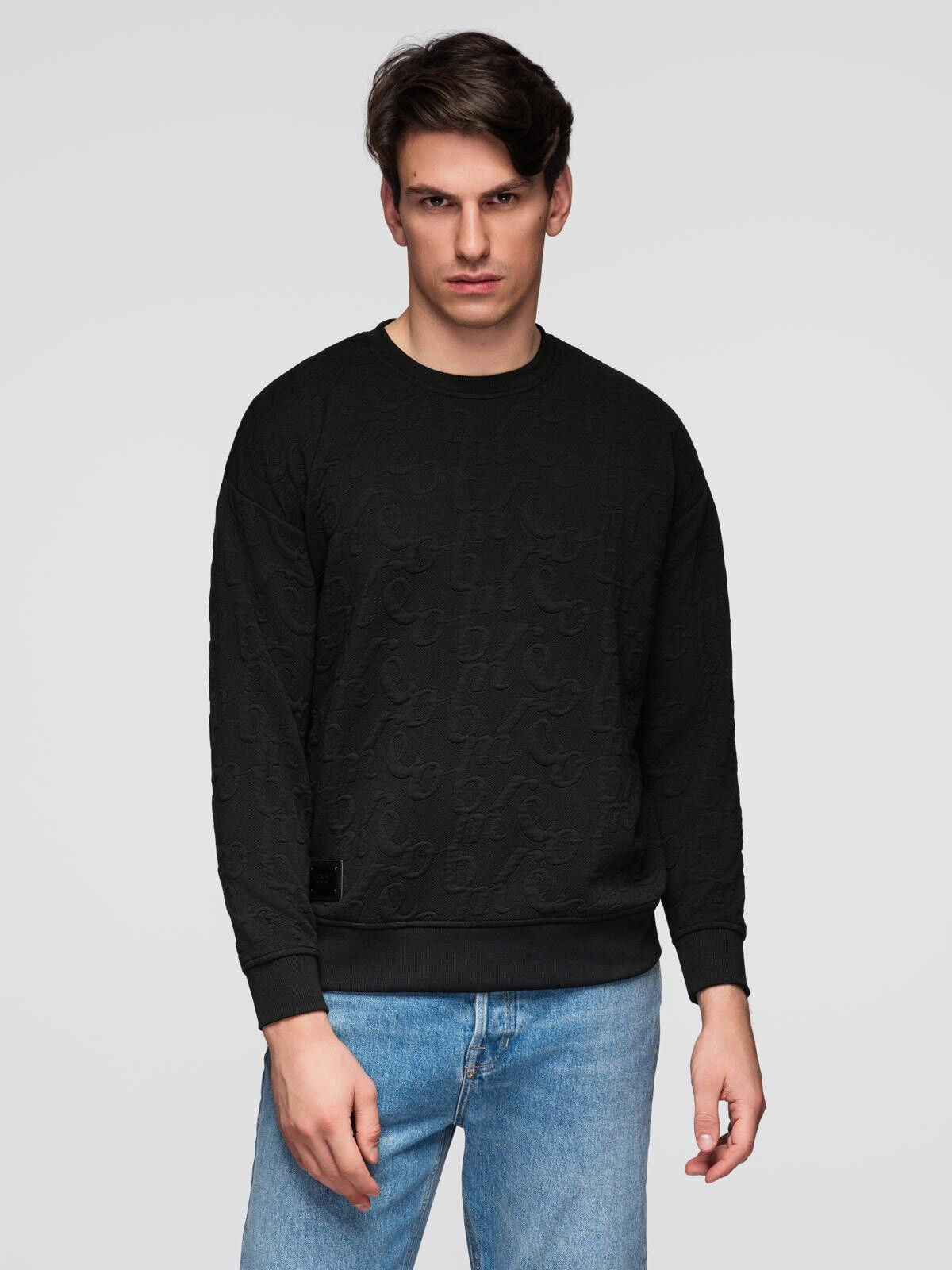 Ombre Men's RELAXED FIT sweatshirt with embossed letters