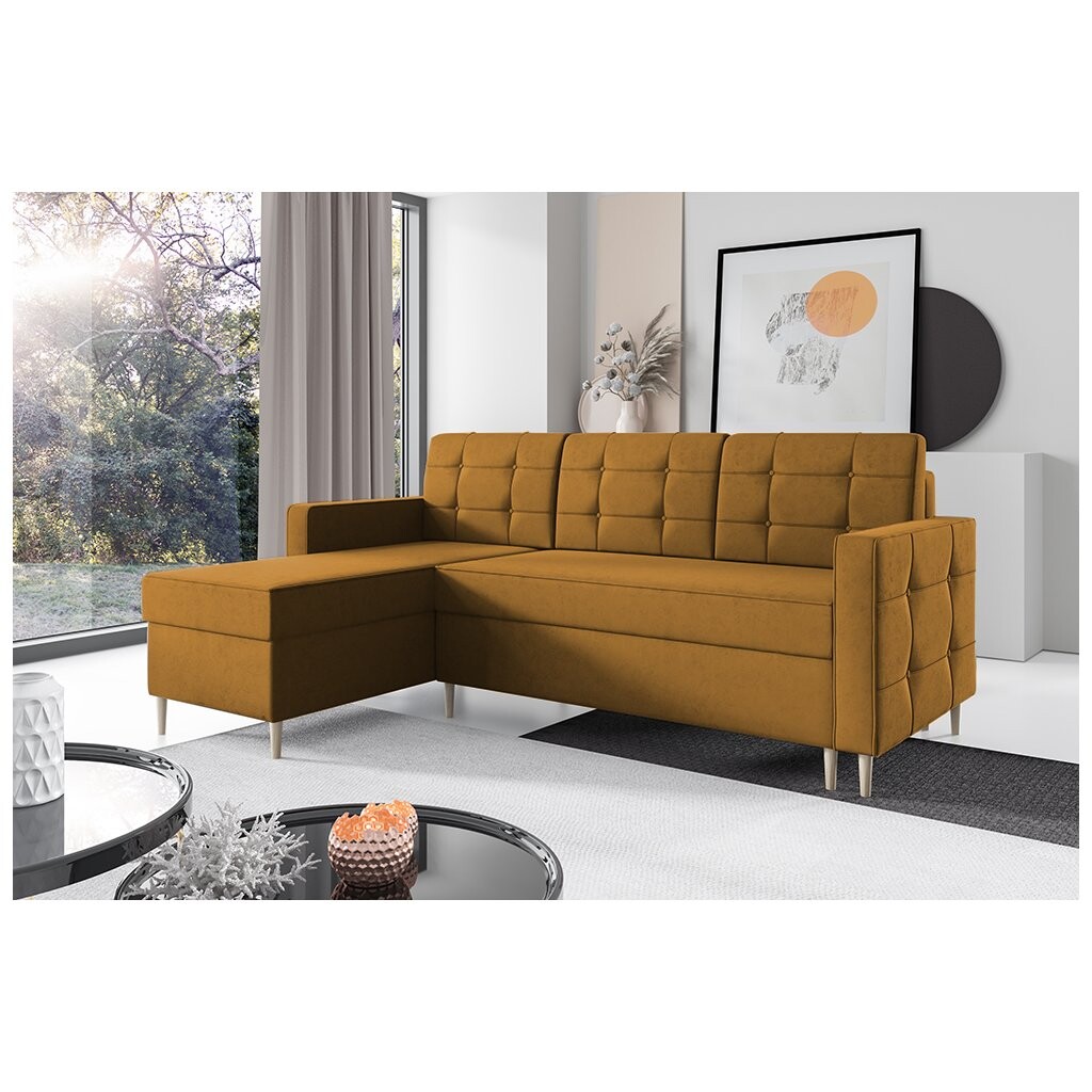 Eka Rohová sedačka SOREN, 222 cm, levý roh, látka KRONOS 01 - 2.jakost