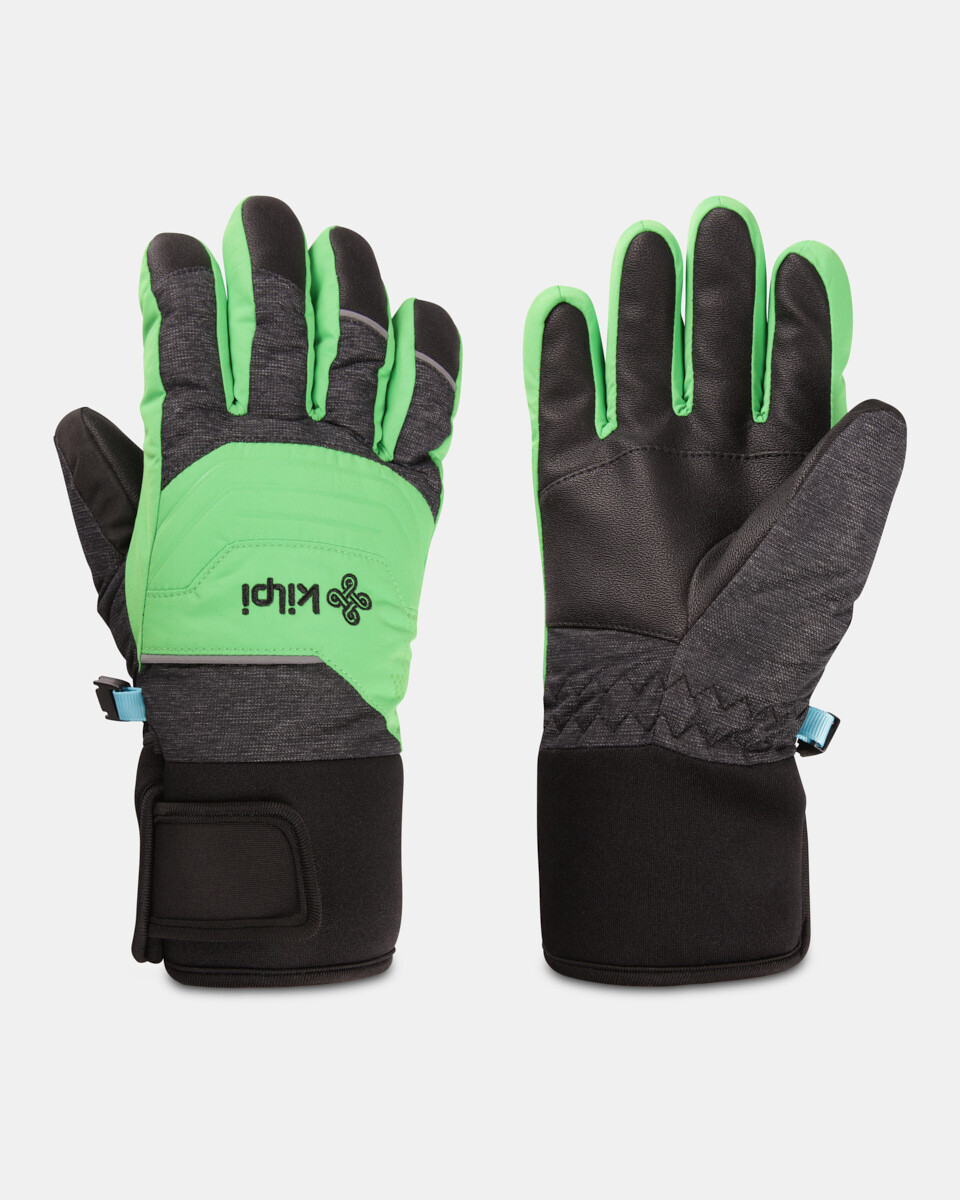 Dětské lyžařské rukavice kilpi skimi-j zelená 10