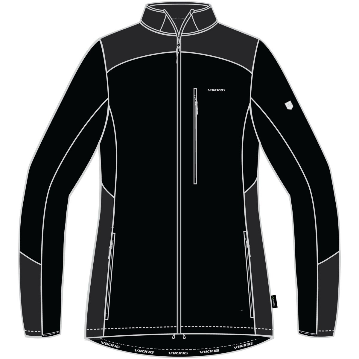 Dámská fleecová mikina viking migano černá xxl