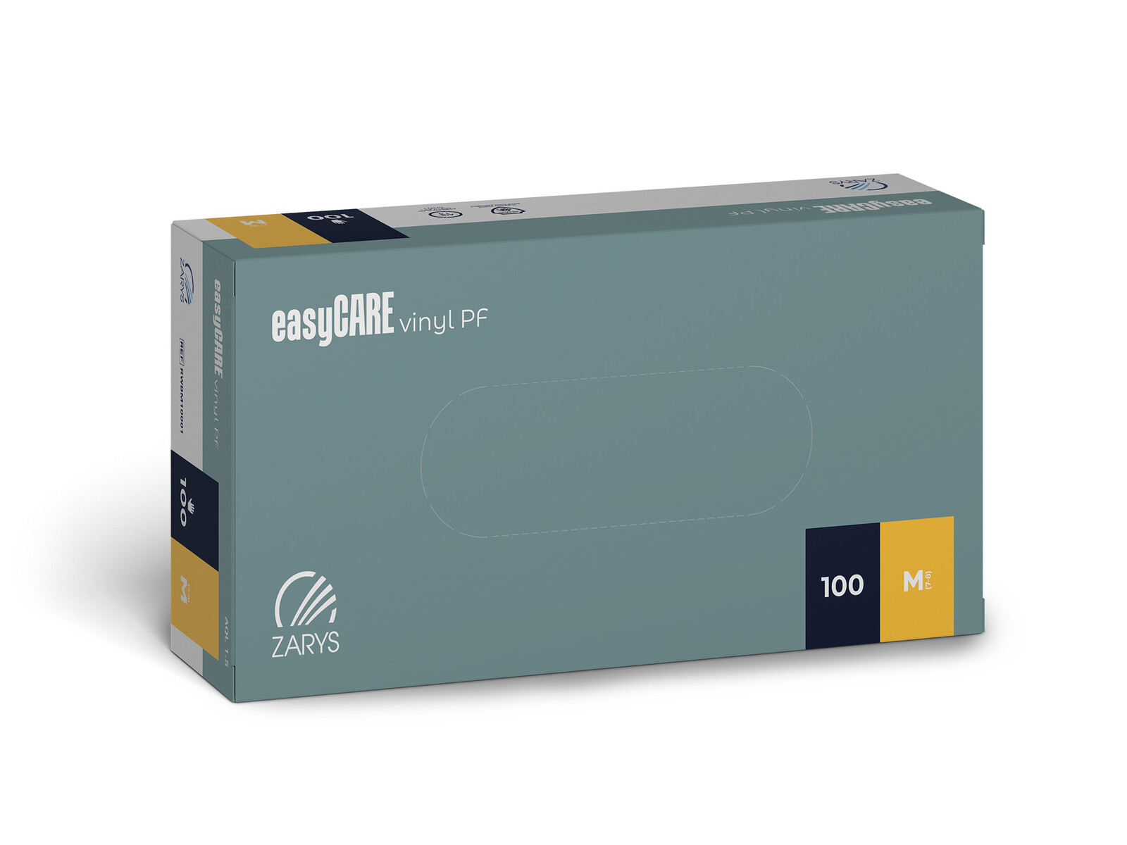 easyCare Rukavice vinylové easyCare, 100 ks, transparentní, nepudrované Rozměr: M