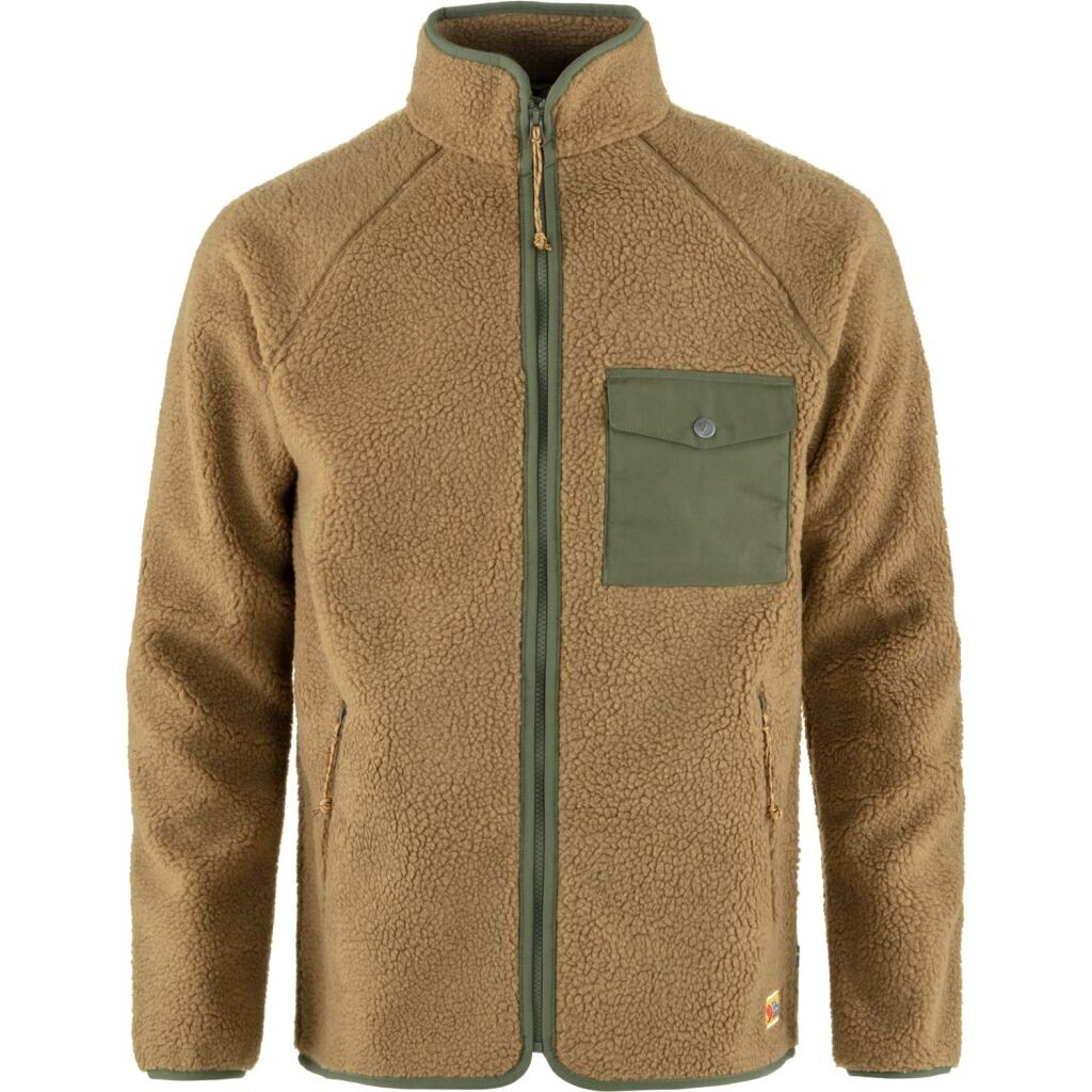 FJÄLLRÄVEN Vardag Pile Fleece M, Buckwheat Brown-Laurel Green velikost: M