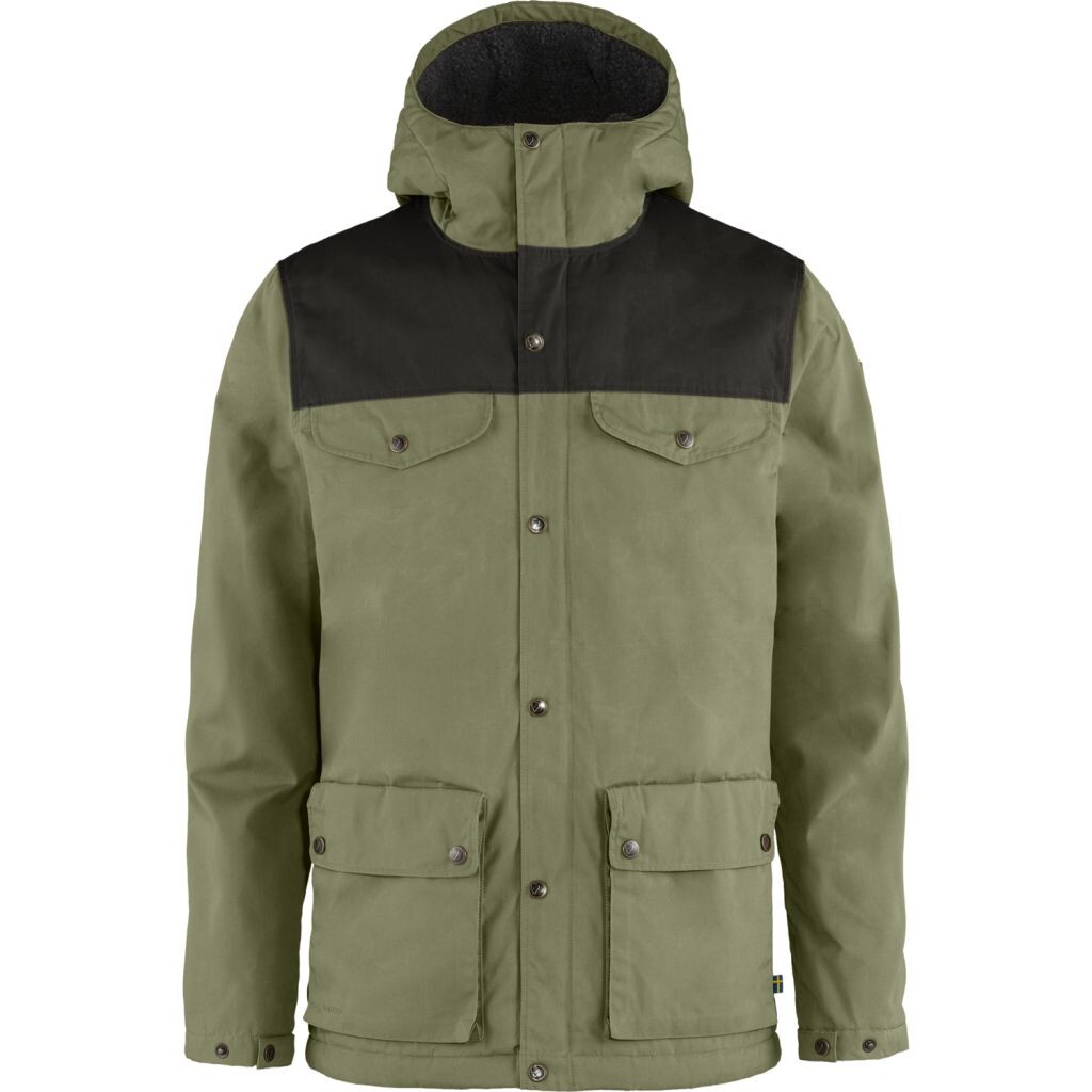 FJÄLLRÄVEN Greenland Winter Jacket M, Green-Dark Grey velikost: M