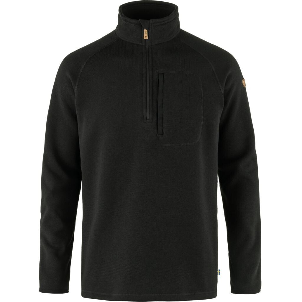 FJÄLLRÄVEN Övik Fleece Half Zip M, Black velikost: M