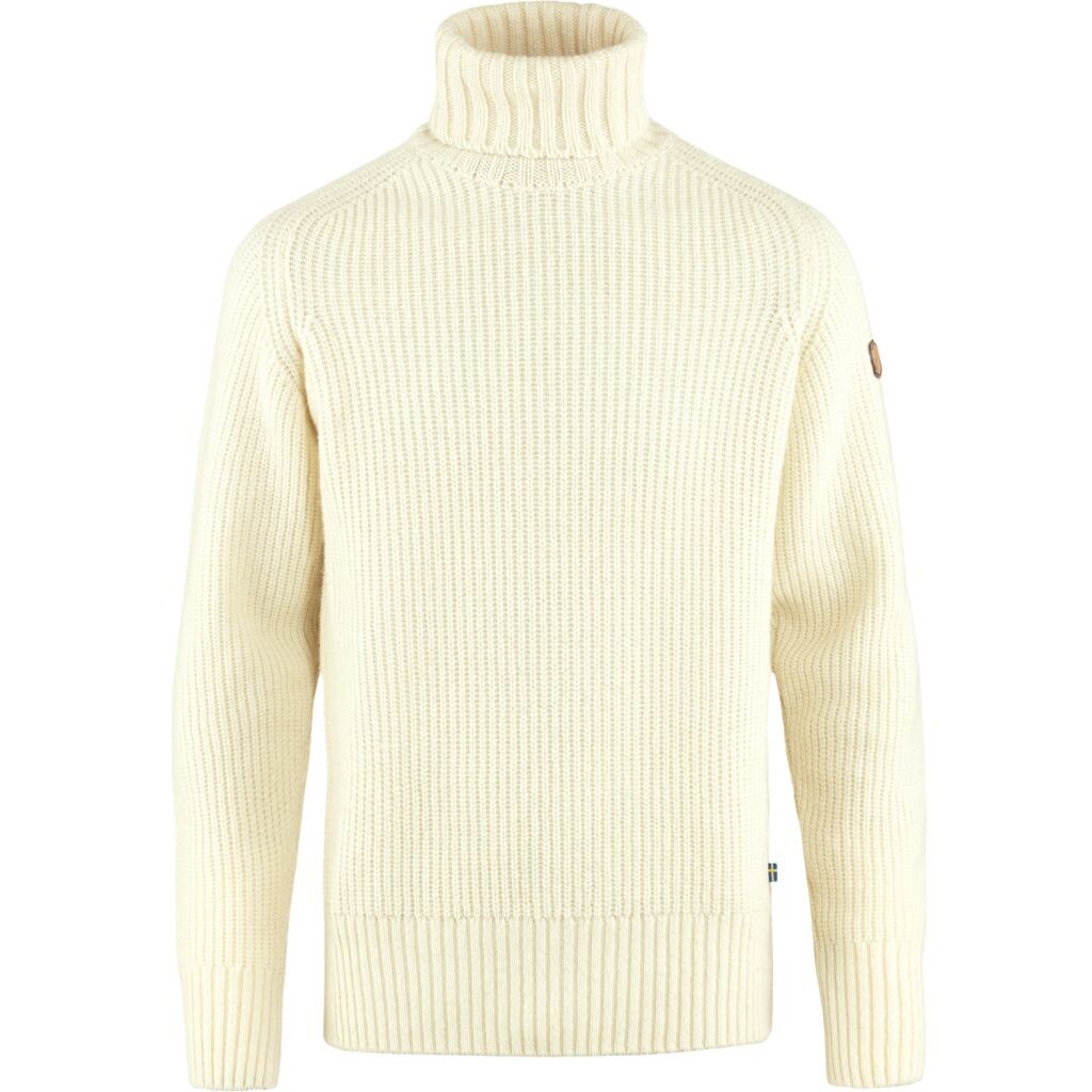 FJÄLLRÄVEN Övik Roller Neck Sweater M, Chalk White velikost: L
