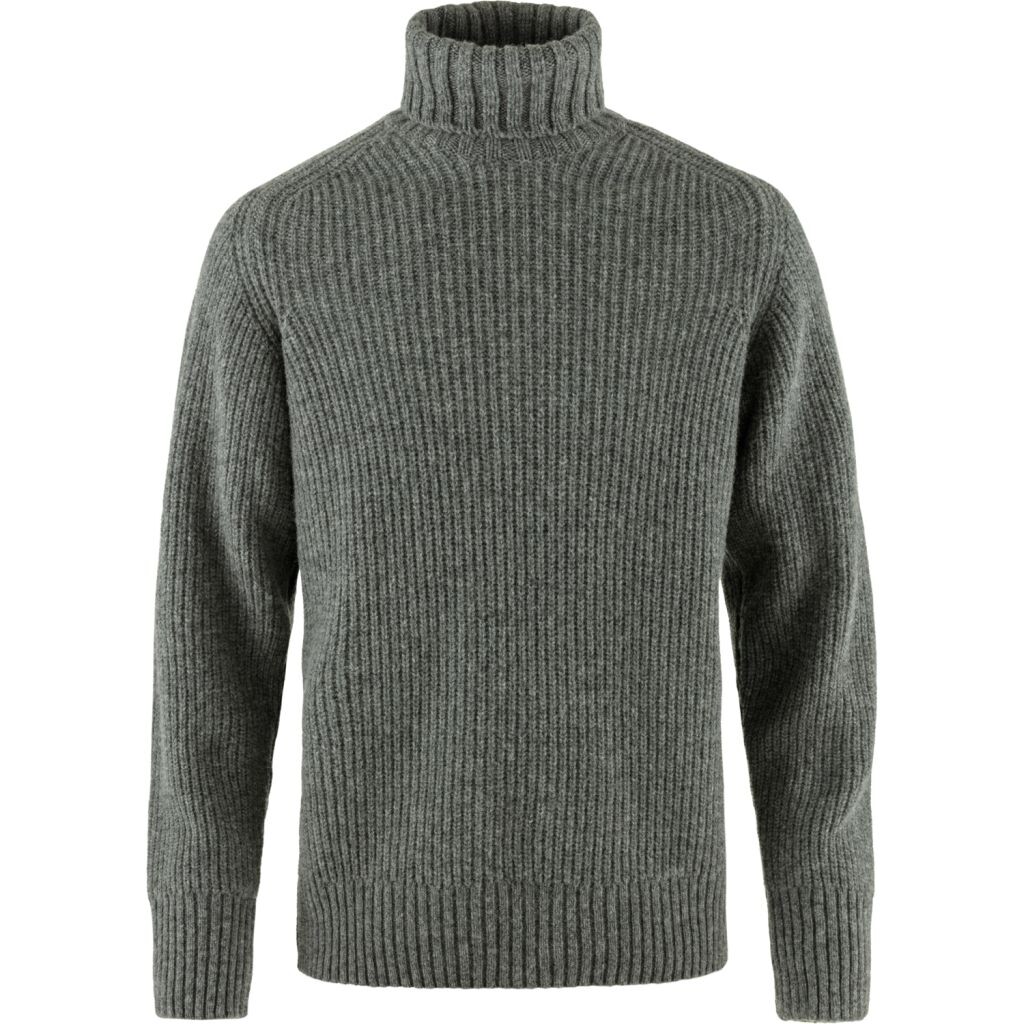 FJÄLLRÄVEN Övik Roller Neck Sweater M, Grey-Melange velikost: M