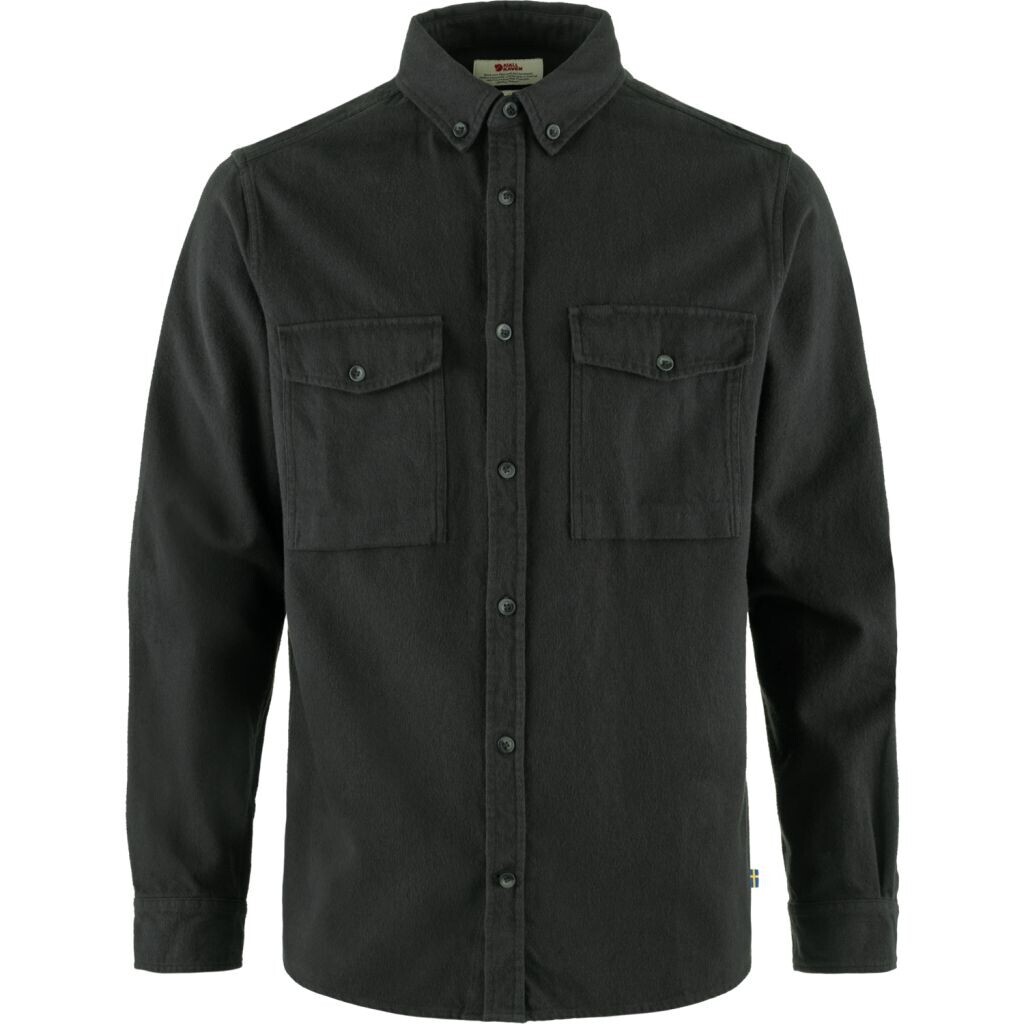 FJÄLLRÄVEN Övik Twill Shirt M, Dark Grey-Dark Grey velikost: L