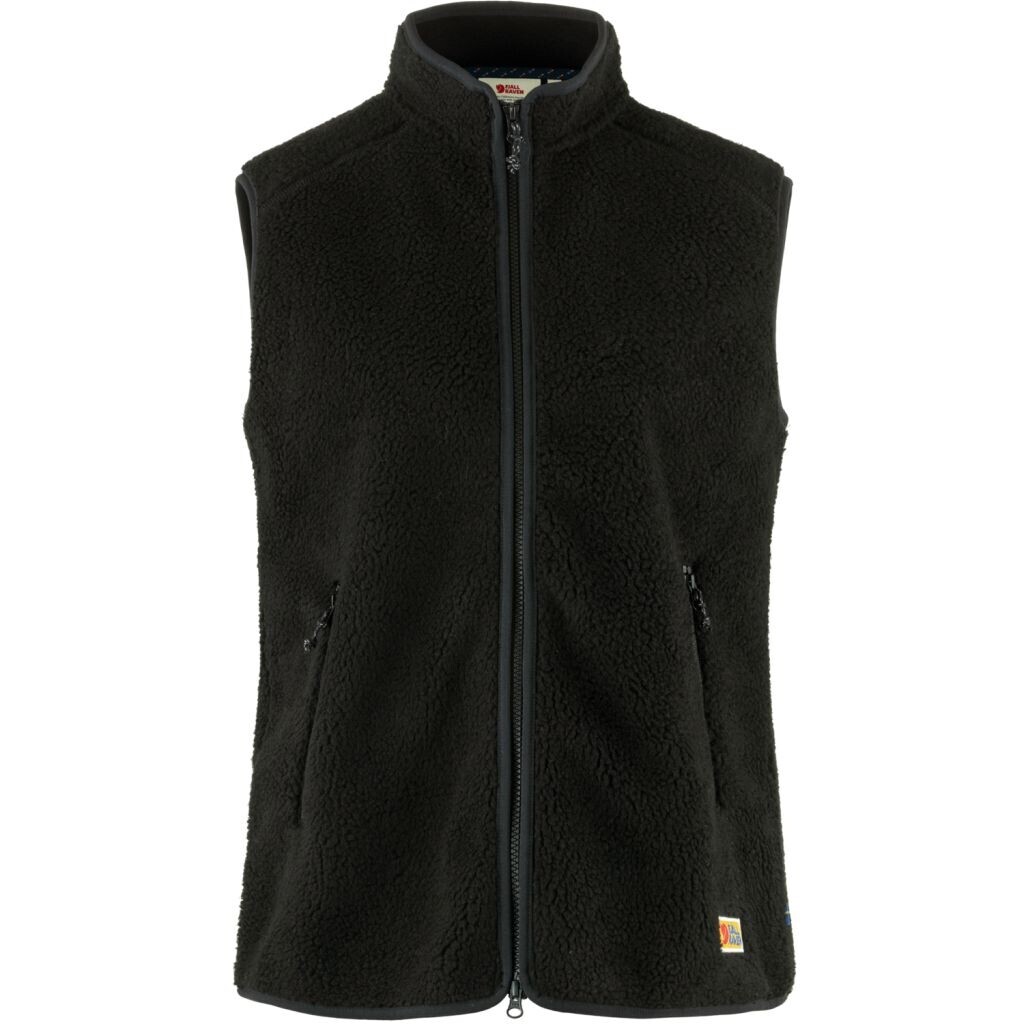 FJÄLLRÄVEN Vardag Pile Fleece Vest W, Black velikost: S