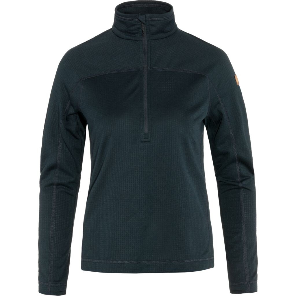 FJÄLLRÄVEN Abisko Lite Fleece Half Zip W, Dark Navy velikost: S