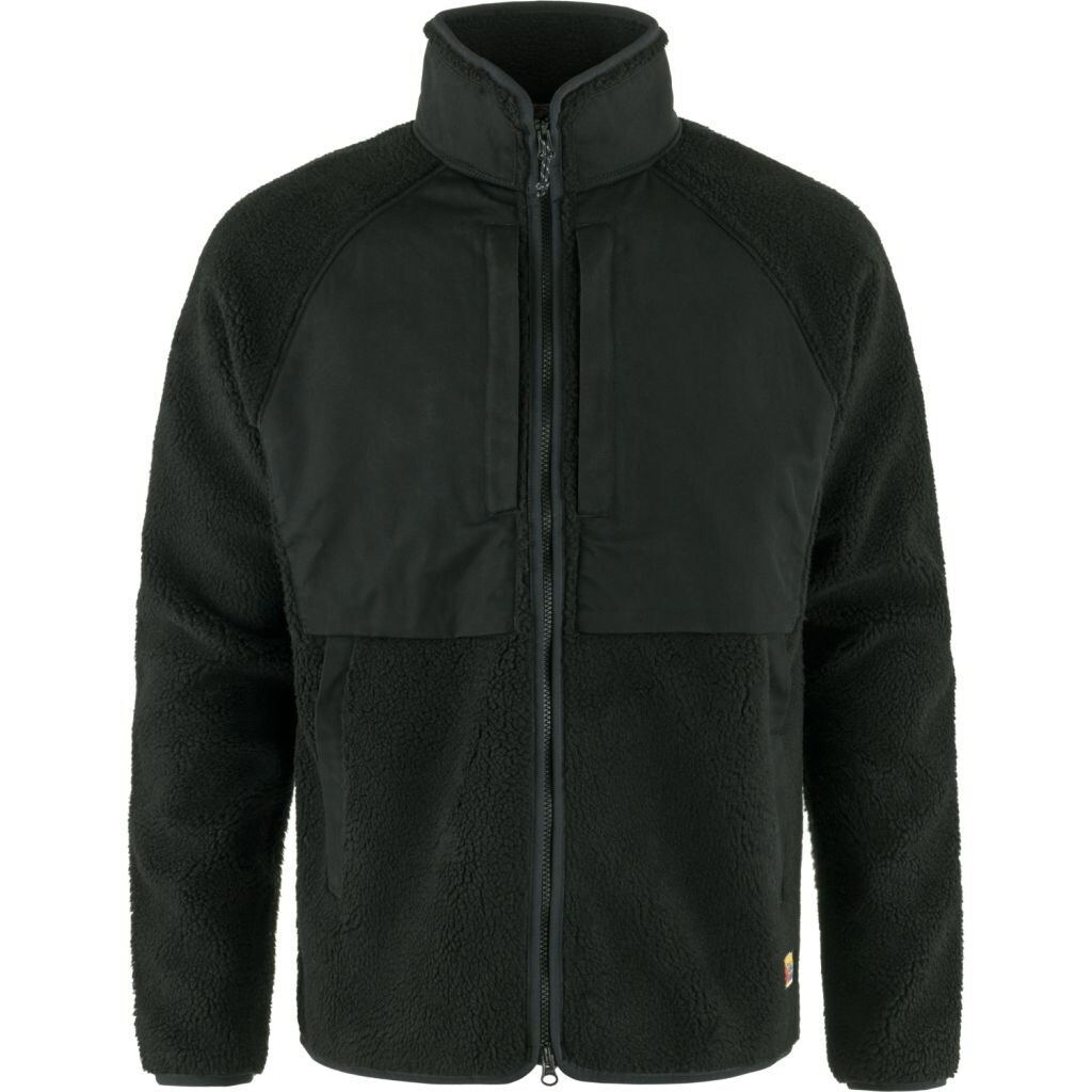 FJÄLLRÄVEN Vardag Pile Jacket M, Black-Black velikost: M