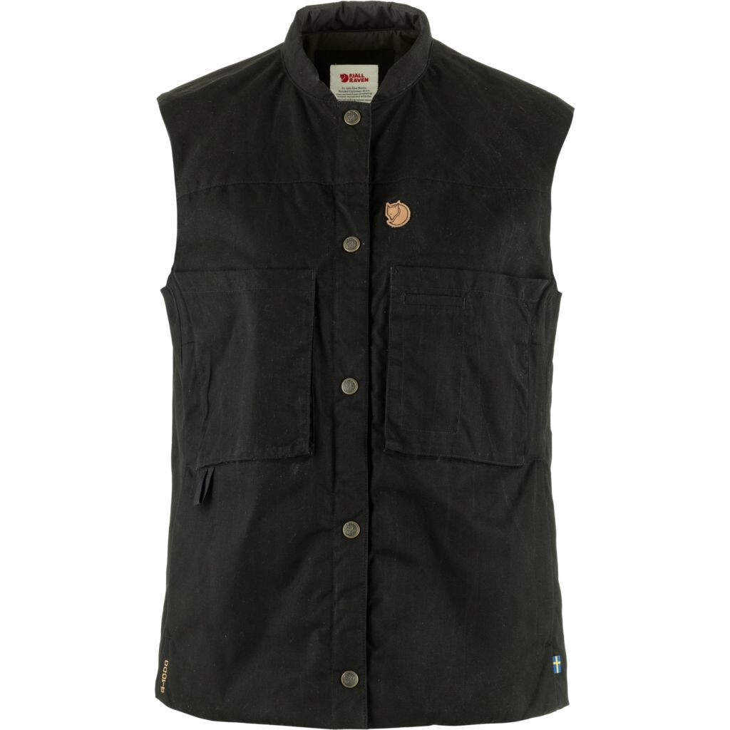 FJÄLLRÄVEN Singi Padded Vest W, Black velikost: S