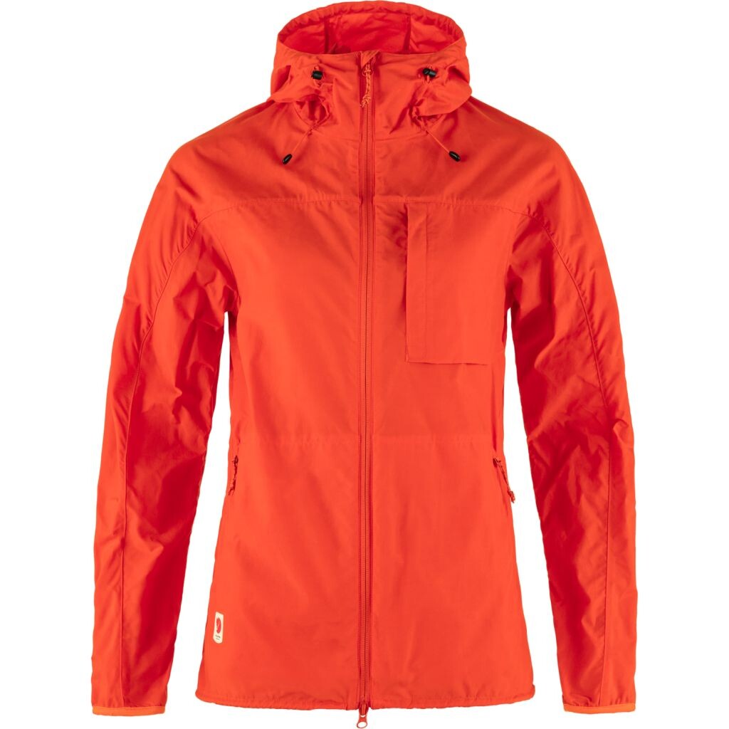 FJÄLLRÄVEN High Coast Wind Jacket W, Flame Orange velikost: S