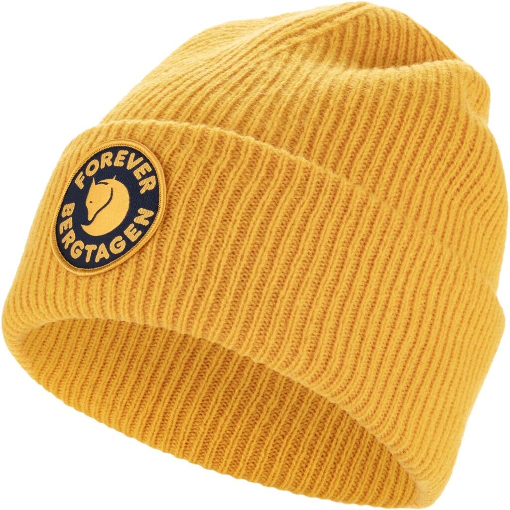 FJÄLLRÄVEN Bergtagen Forever Wool Beanie, Mustard Yellow