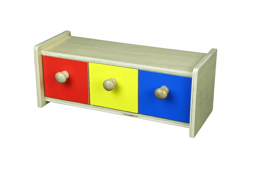 Moyo Montessori Moyo Montessori Barevná krabička se zásuvkami