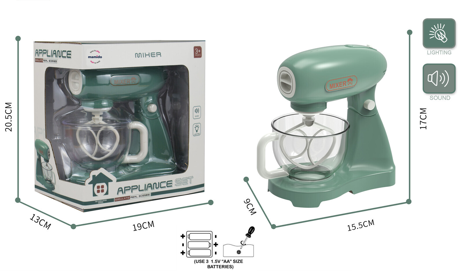 Mamido Mamido Dětský kuchyňský mixér se zvukem a světlem