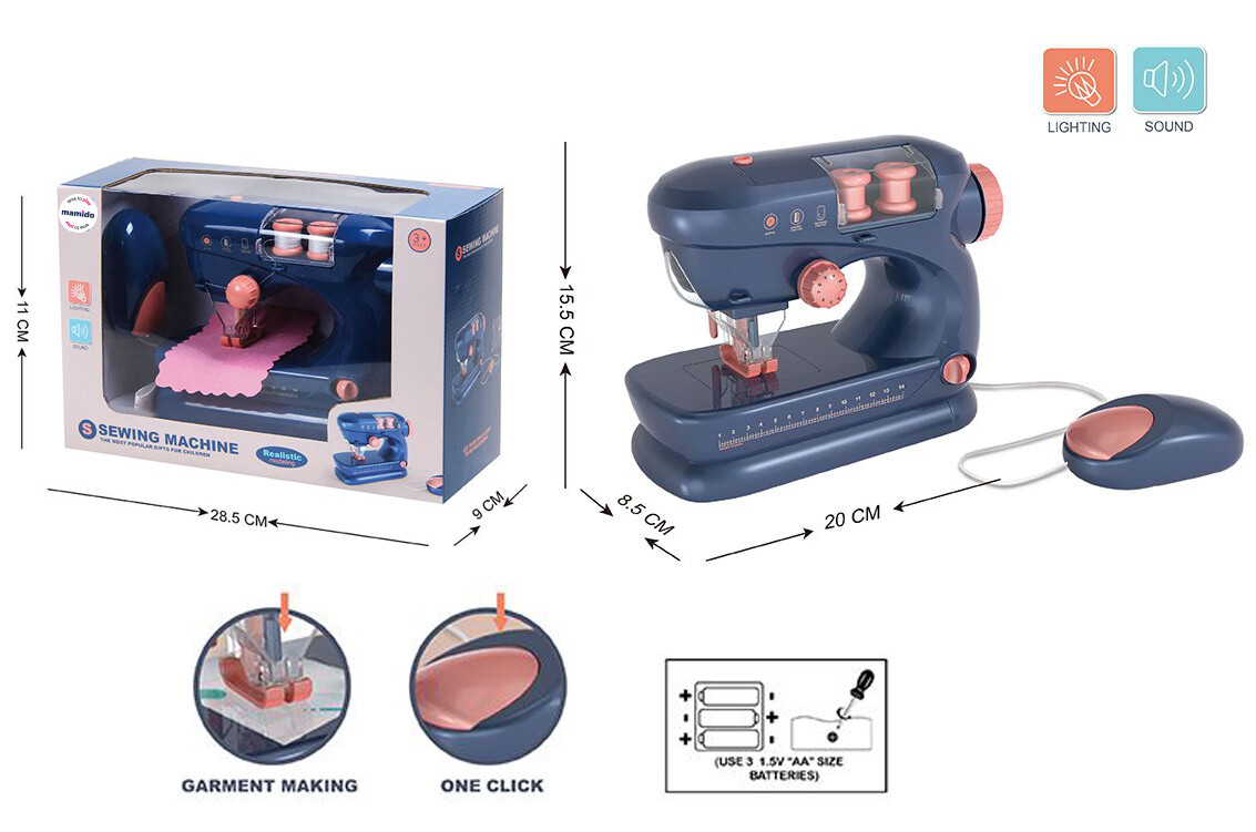 Mamido Mamido Dětský šicí stroj na baterie se světlem a zvukem