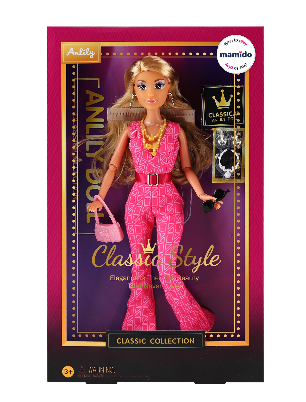 Mamido Mamido Panenka Anlily v overelu 29 cm růžová