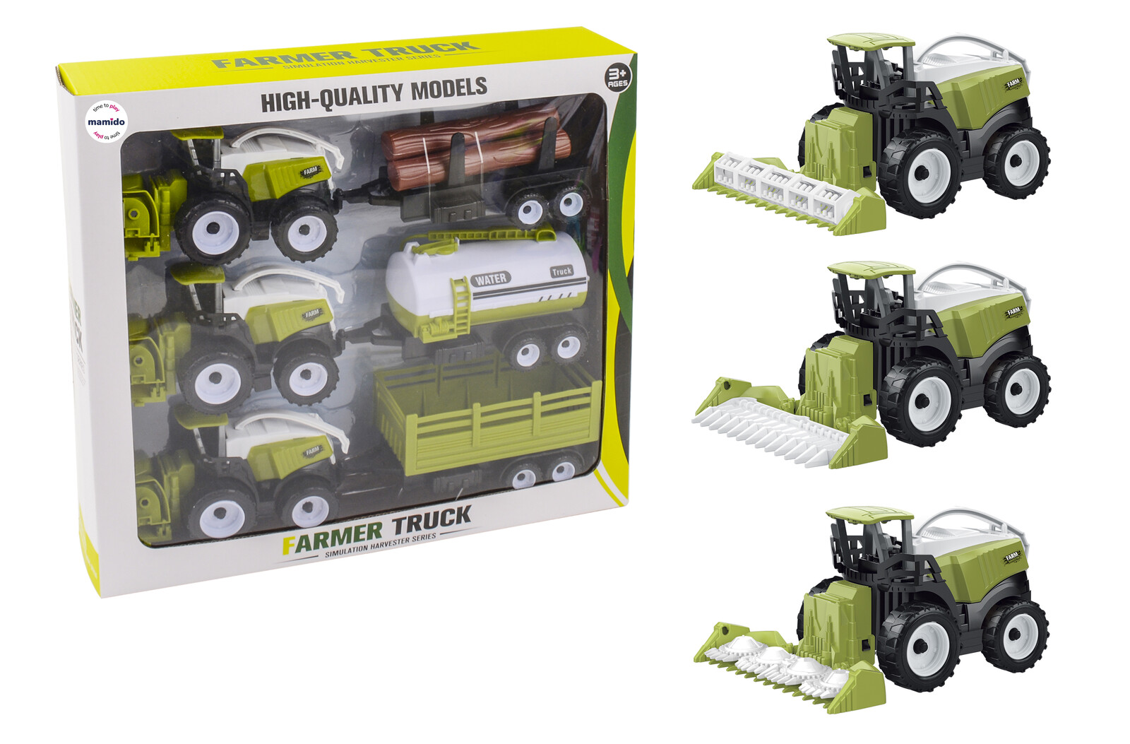 Mamido Mamido Sada tří farmářských kombajnů s vlečkou
