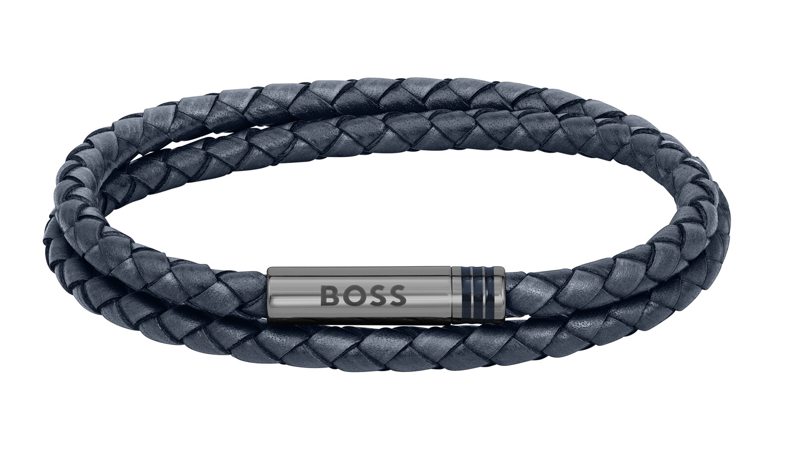 Stylový kožený dvojitý náramek 1580494 Hugo Boss / Délka: 19 cm
