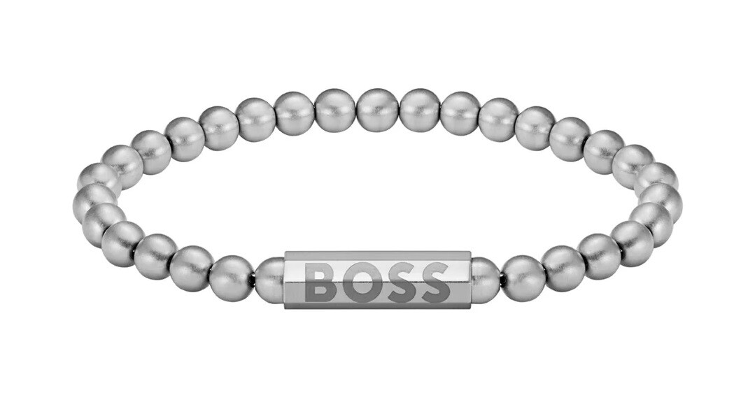 Ocelový náramek s korálky Sphere 1580658 Hugo Boss / Délka: 17,5 cm