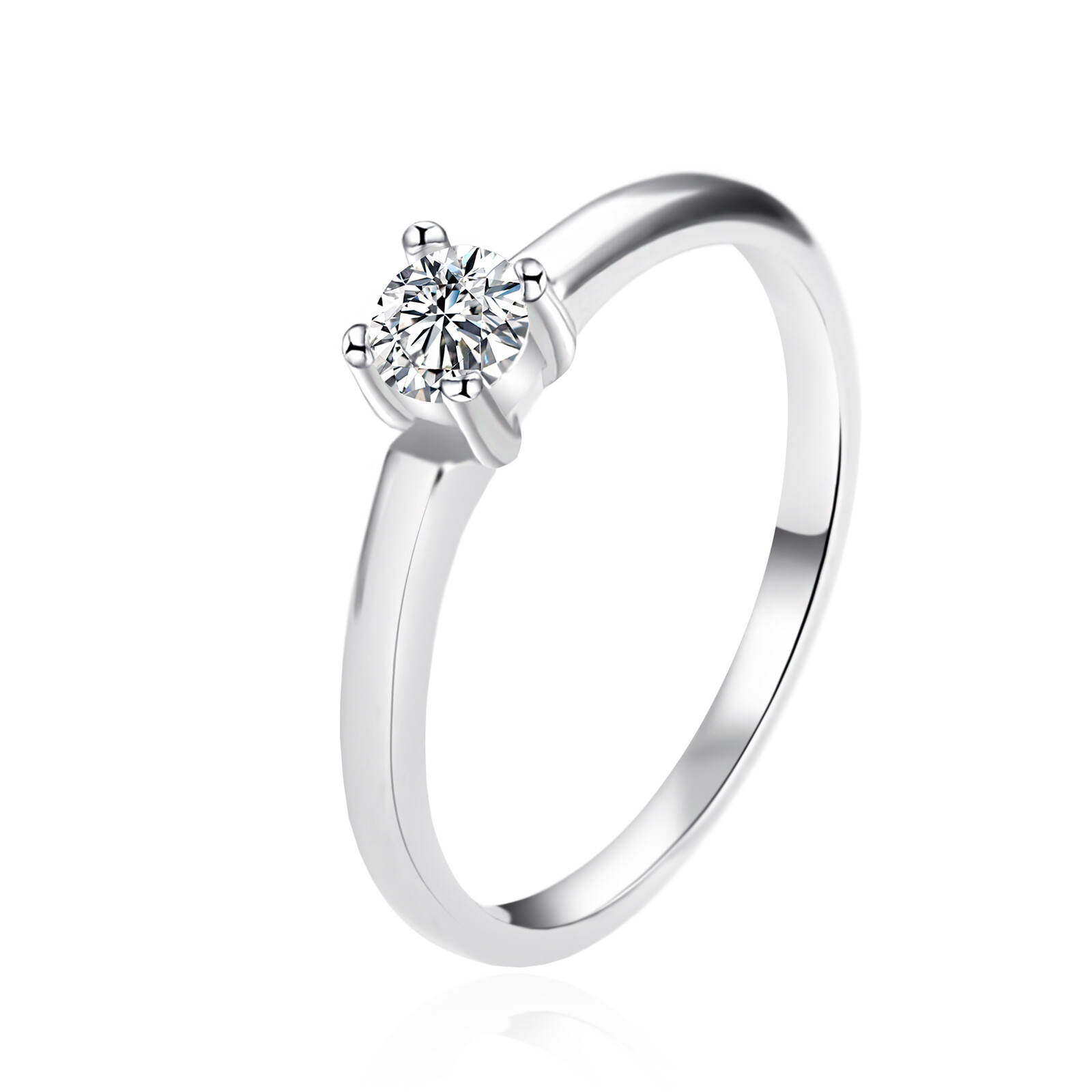 Okouzlující stříbrný prsten se zirkonem AGT-R05W Agato / Obvod: 54 mm - 54 mm