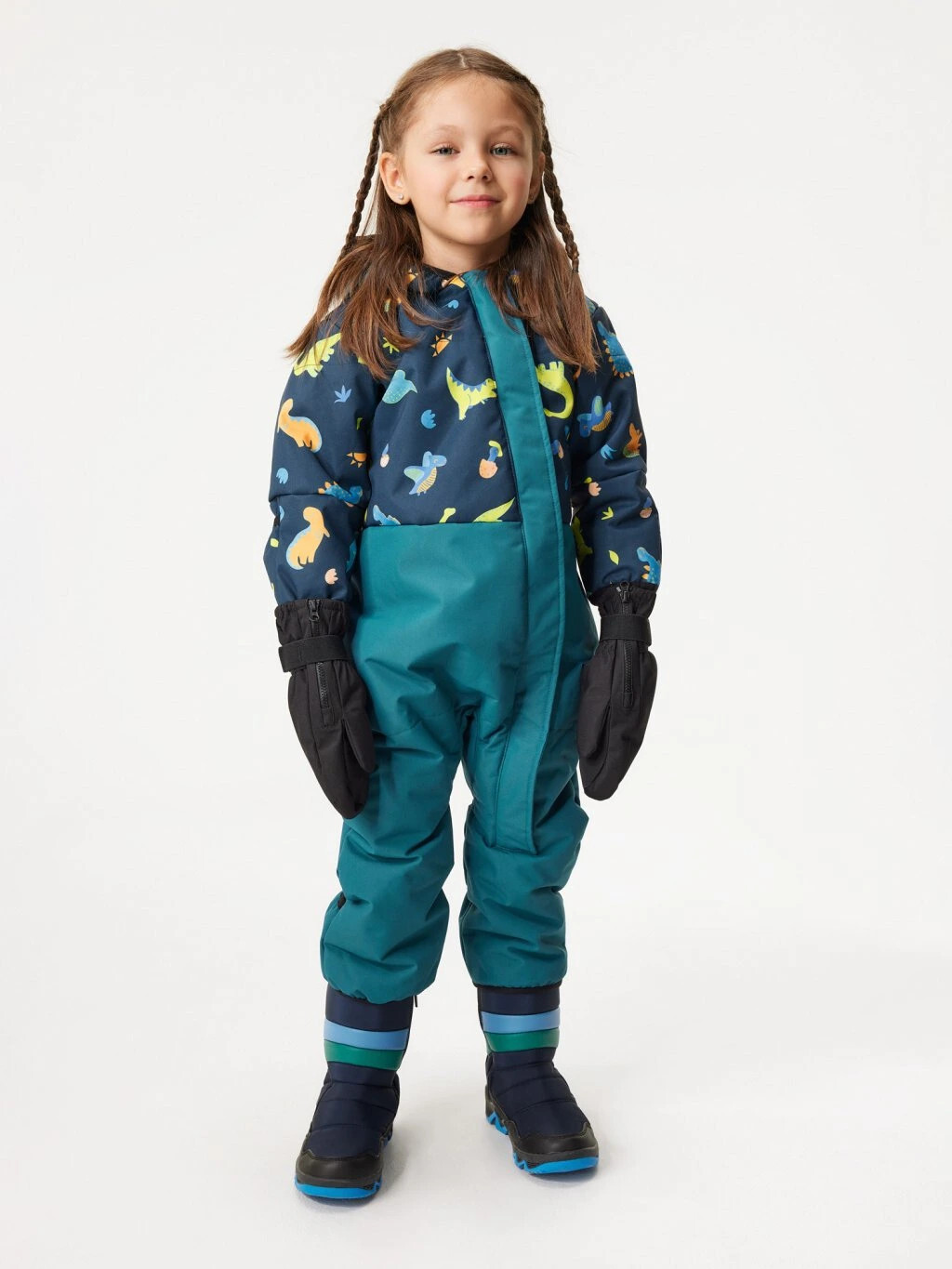 Zimní kombinéza Polar, Kobaltová, Dinosauři - vel. 98/104