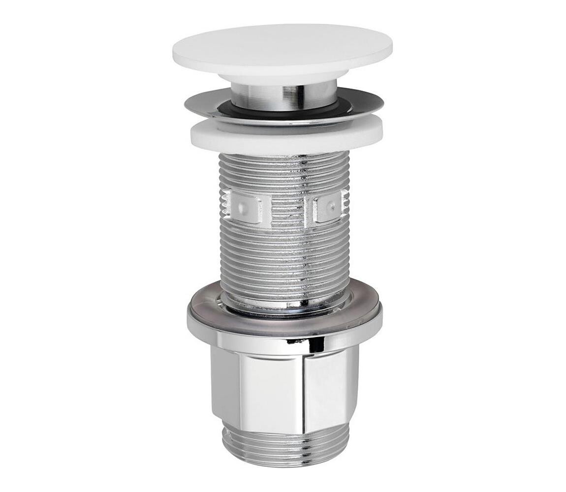 Silfra - Umyvadlová výpusť pr. 6,7 cm bílá/lesklý chrom WA03451