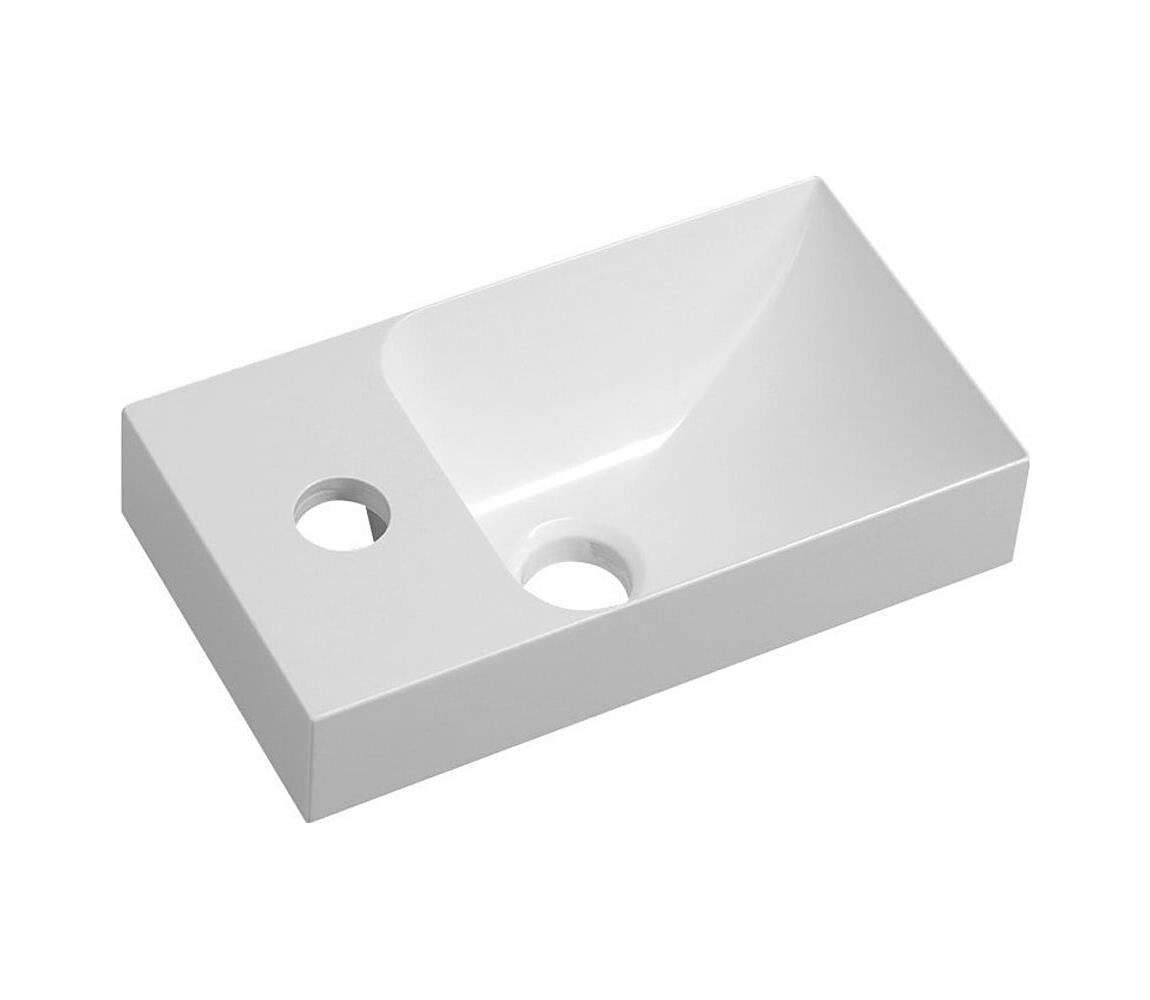 Sapho - Závěsné umyvadlo PICCOLINO 31x17 cm levá/litý mramor/bílá PK300