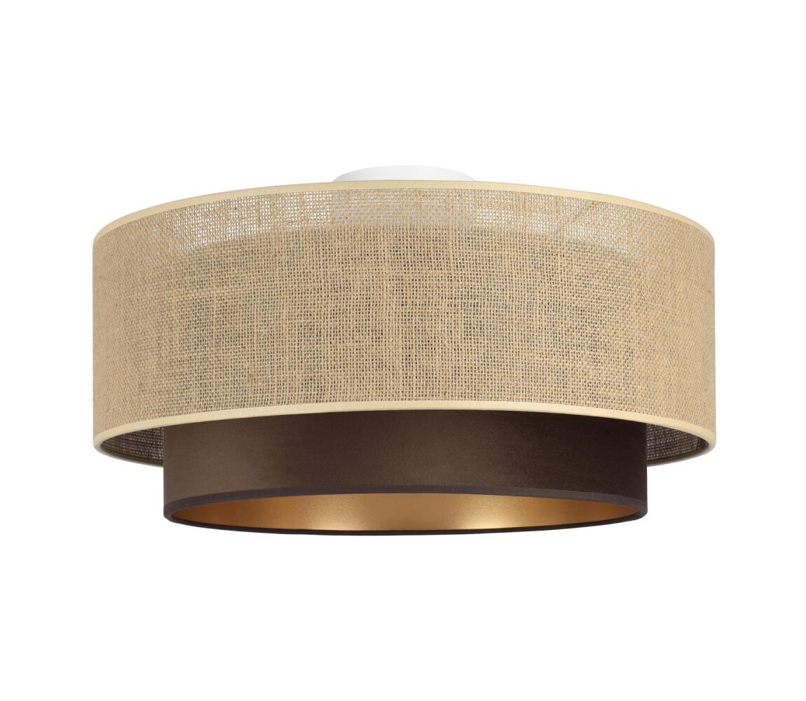 Stropní svítidlo SARTA 1xE27/60W/230V pr. 45 cm hnědá/juta H0191