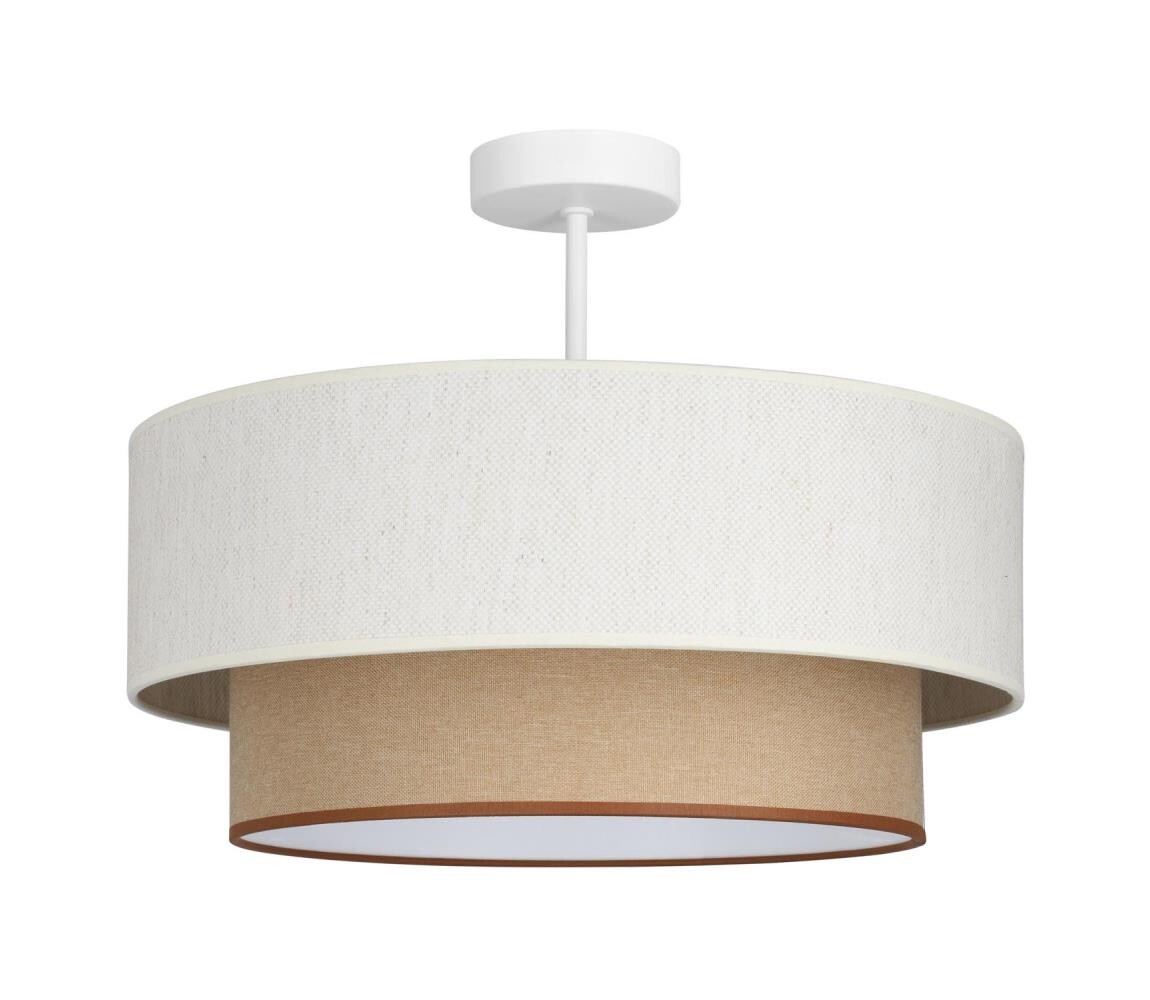 Přisazený lustr NATIA 1xE27/60W/230V bílá/hnědá H0236