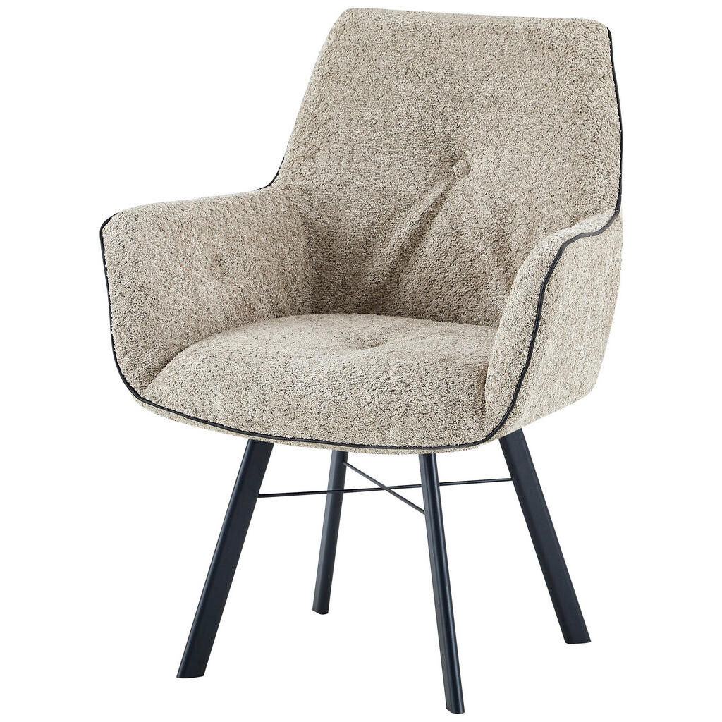 Kayoom ŽIDLE S PODRUČKAMI, železo, béžová