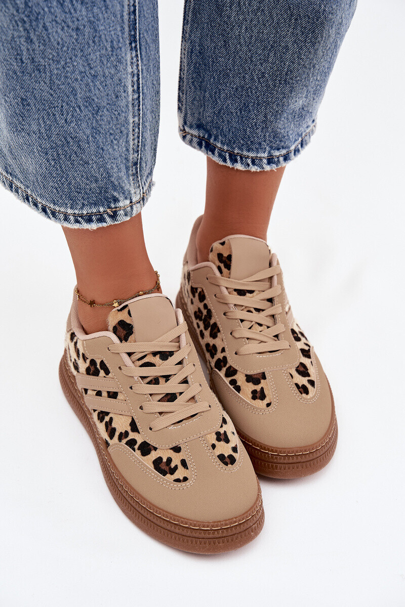 Boto Dámské tenisky na platformě Panterka béžové Denissa