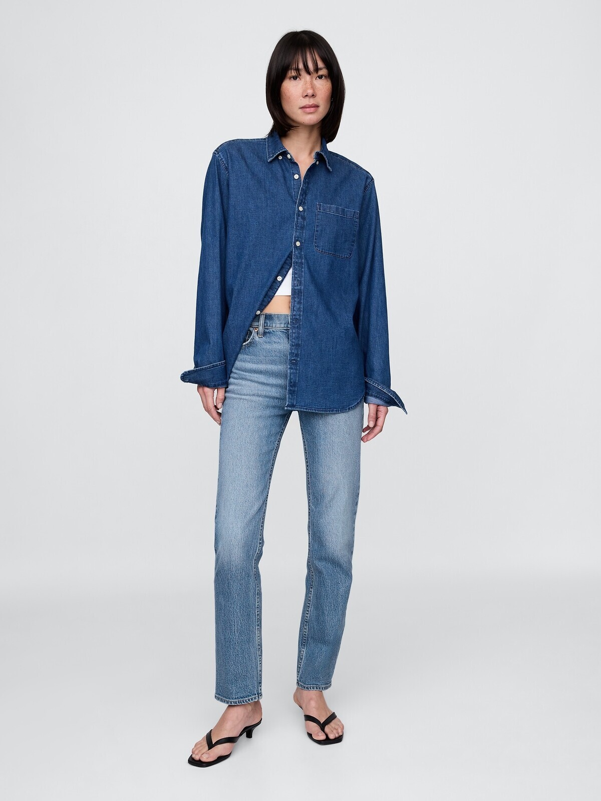 GAP Džíny High Rise ’90s Slim Straight - Dámské