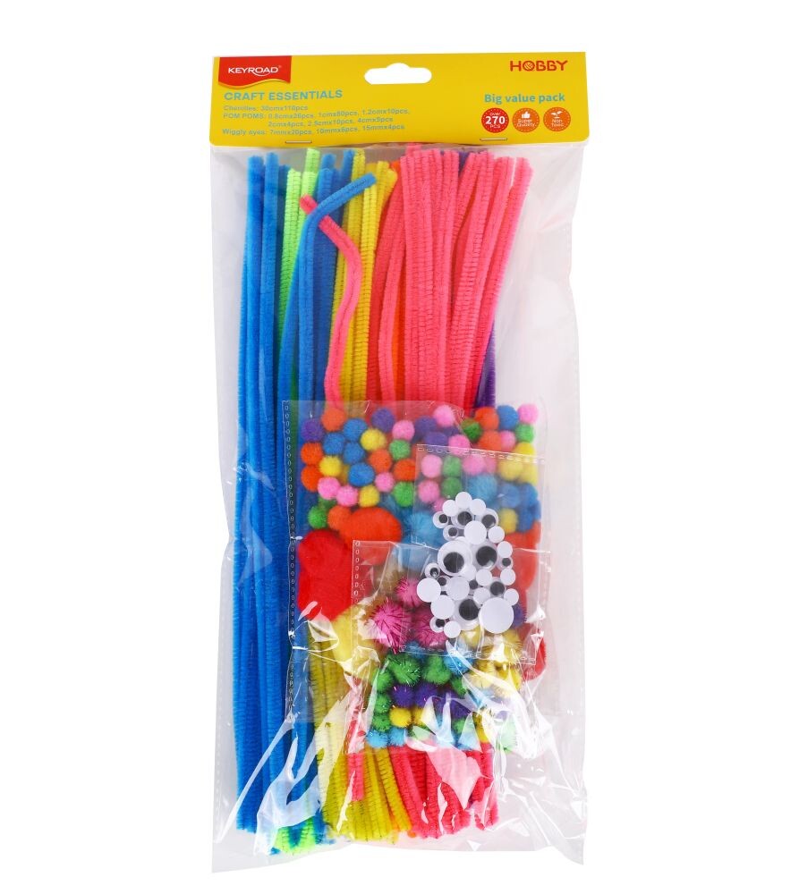 Keyroad Tvořivá sada - bambulky, drátky a oči